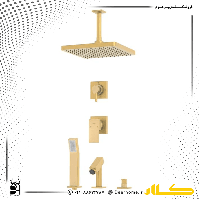 شیر حمام توکار کلار مدل فلت تیپ 5 لاکچری — تصویر ۴
