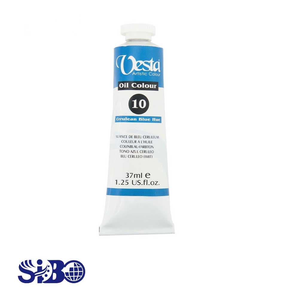 رنگ روغن وستا 37 میل رنگ آبی نیلی Cerulean Blue Hue کد 10