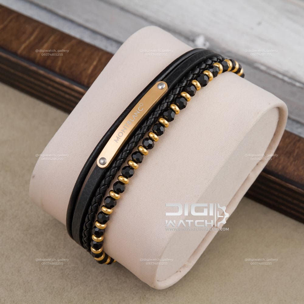 دستبند چرمی 4 دور برند MontBlanc