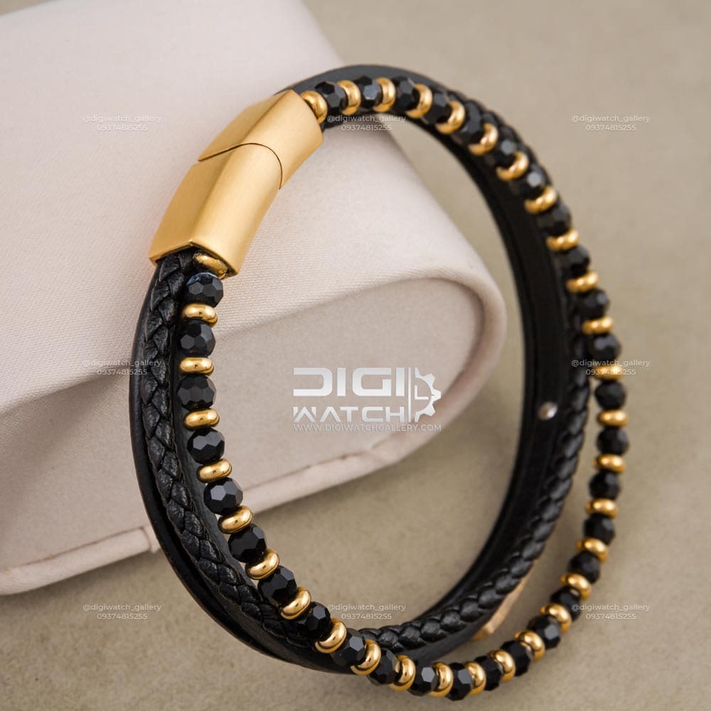 دستبند چرمی 4 دور برند MontBlanc — تصویر ۳