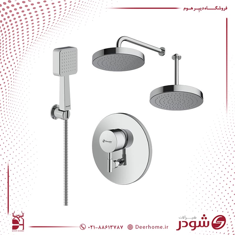 شیر حمام توکار شودر مدل مارینو تیپ 3