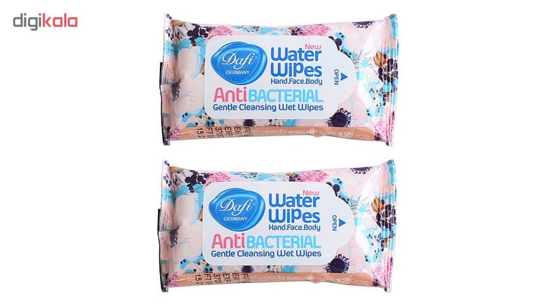 دستمال مرطوب دافی مدل Anti Bacterial n بسته 2 عددی — تصویر ۲