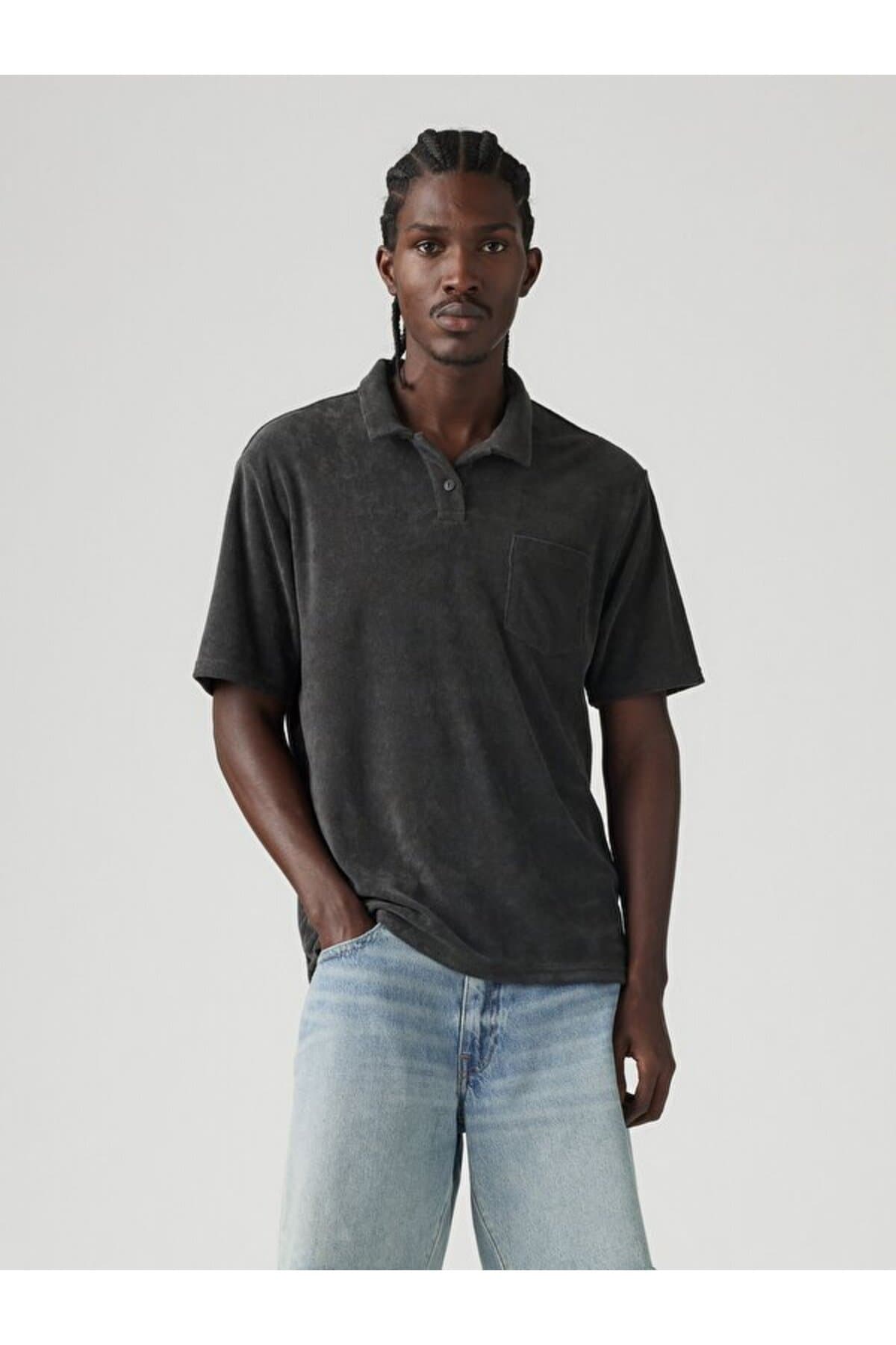 پولوشرت لیوایز مردانه پلی استر مشکی راسته Regular/رگولار | Levi’s 001EE00050 PK