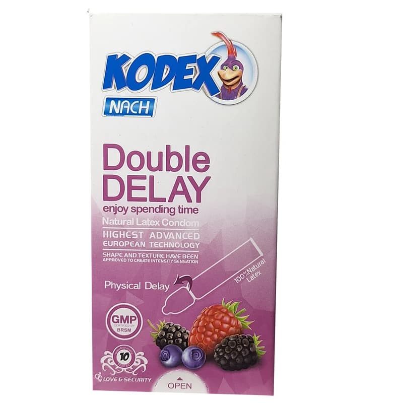 کاندوم تاخیری کدکس مدل double delay بسته 10 عددی