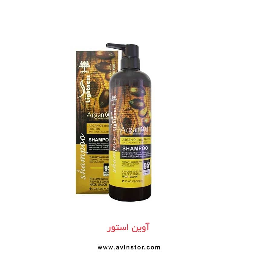 شامپو تقویت کننده و ضد ریزش مو لایتنس مدل Argan Oil — تصویر ۲