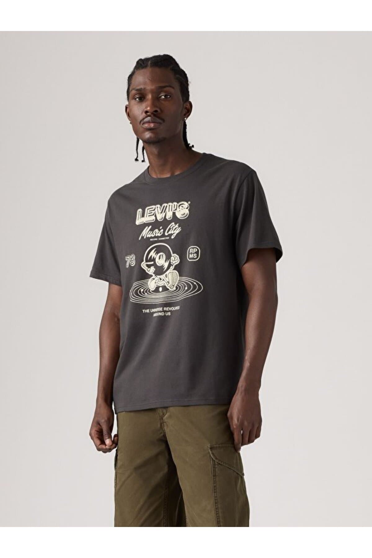 تی شرت لیوایز مردانه آبی طرح دار Regular/رگولار Relaxed/ریلکس | Levi’s A208204170 PK — تصویر ۲
