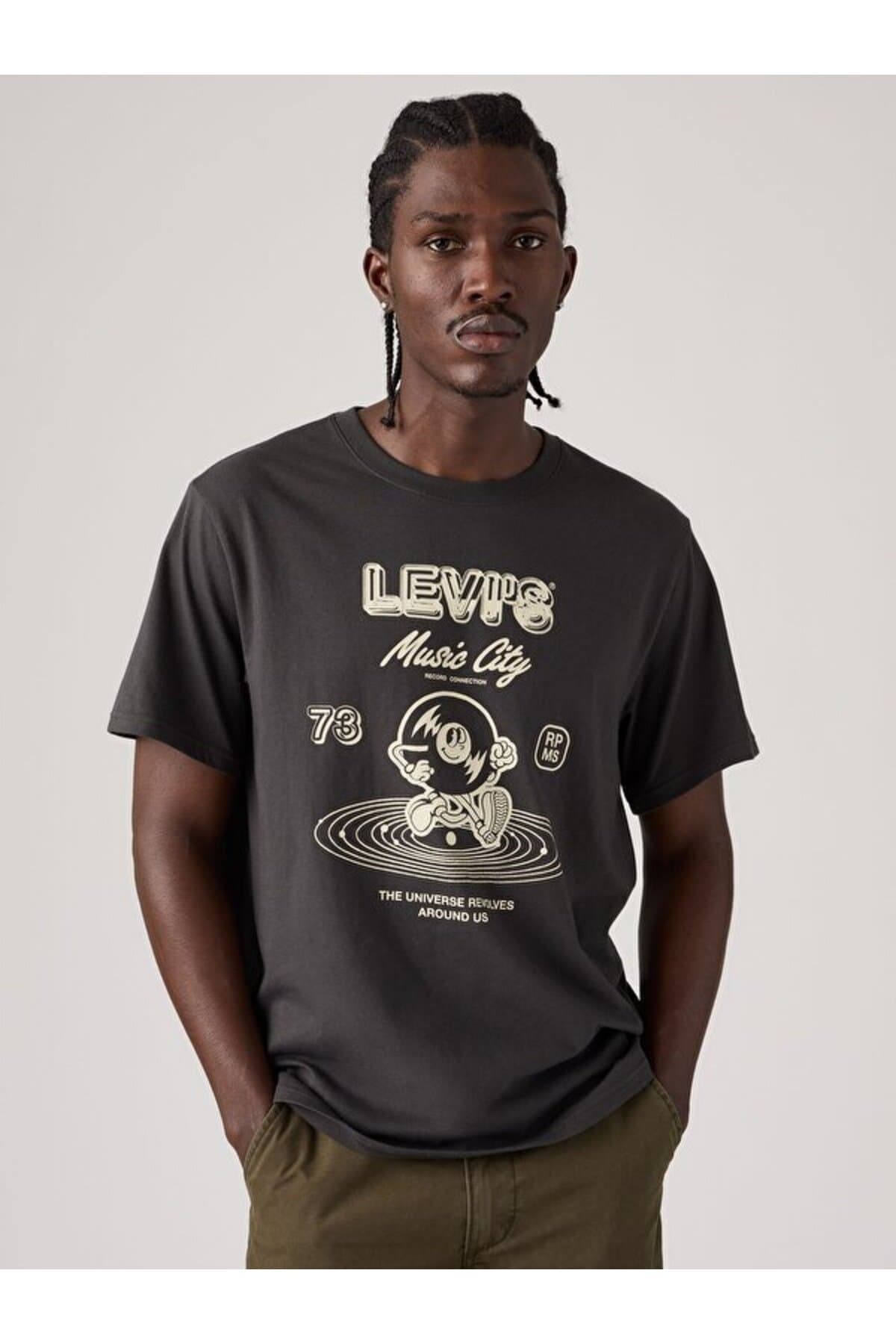 تی شرت لیوایز مردانه آبی طرح دار Regular/رگولار Relaxed/ریلکس | Levi’s A208204170 PK — تصویر ۶