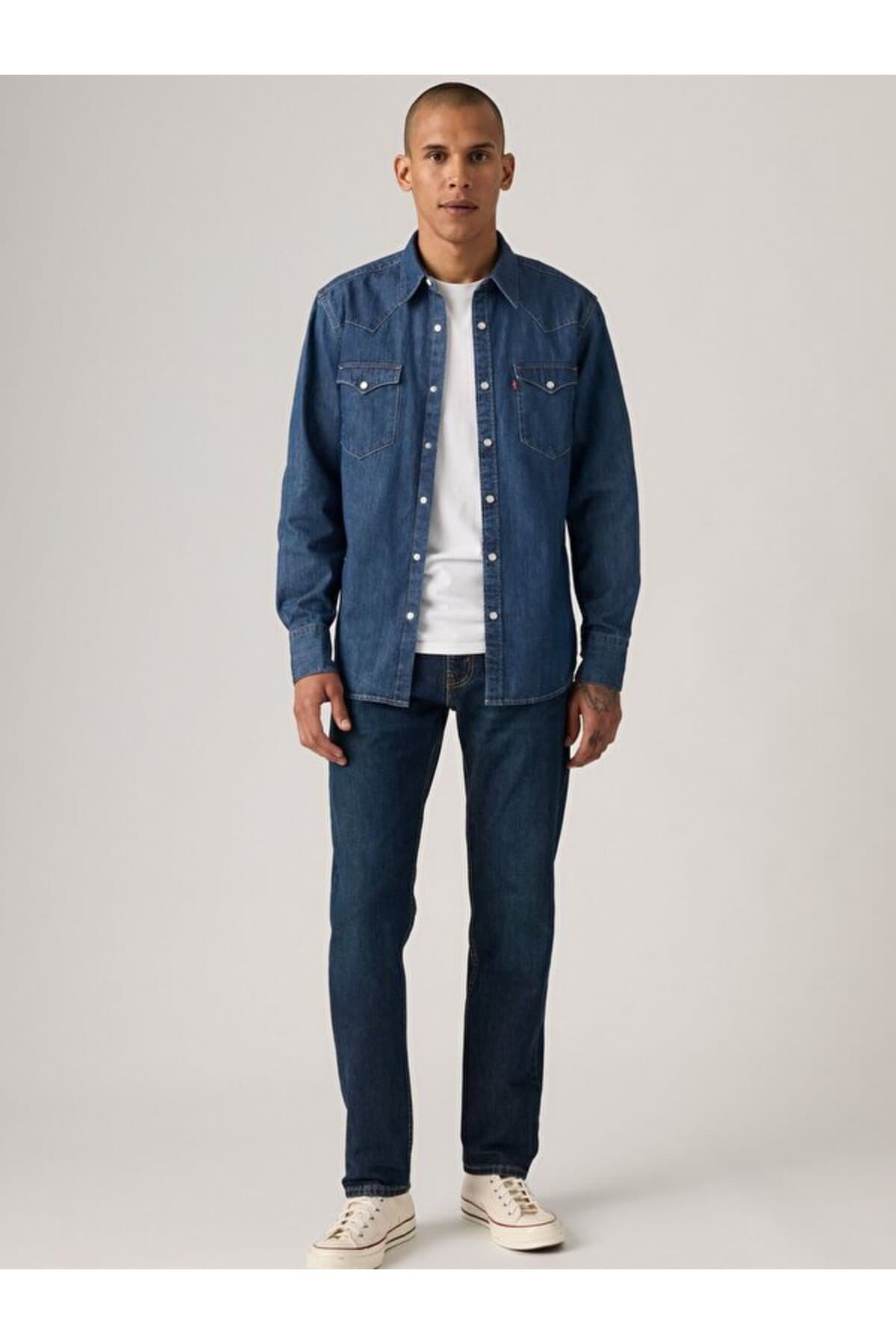 شلوار جین لیوایز مردانه آبی راسته Regular/رگولار فاق نرمال Slim/اسلیم فیت | Levi’s A208800700 PK — تصویر ۶