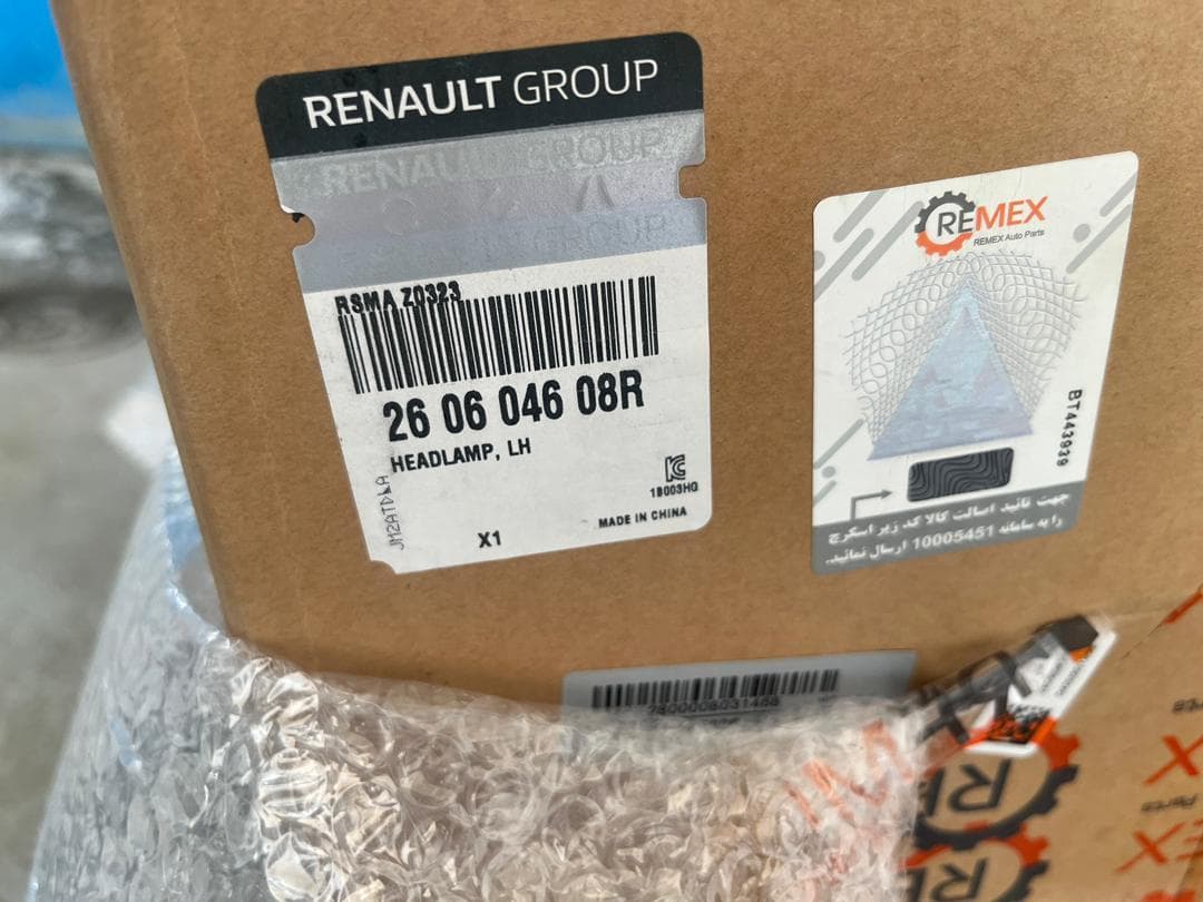چراغ جلو راست نیو کولئوس RENAULT کد فنی 260109289R — تصویر ۳