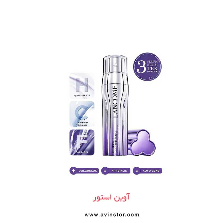 اسید هیالورونیک سرم تریپل rénergie، نیاسینامید ویتامین c، اسید فرولیک لانکوم – Lancome