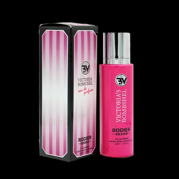 عطر جیبی زنانه رودیر مدل ویکتوریا بامشل Victoria Bomshel حجم 30 میلی لیتر — تصویر ۳