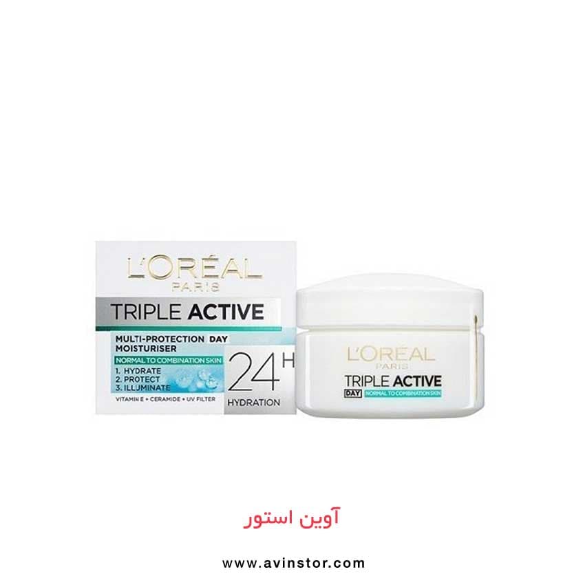 ژل کرم لورال آبرسان پوست نرمال تا مختلط روز L’Oréal Paris Triple Active Day Normal and combination skin