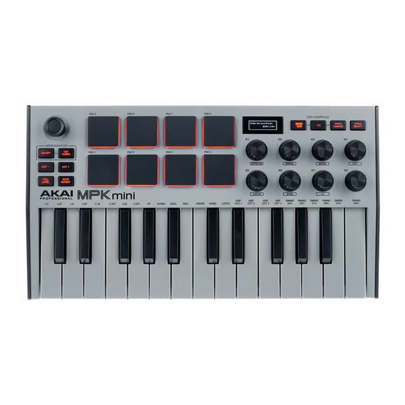 میدی کنترلر آکایی مدل MPK mini MK3 Grey — تصویر ۵