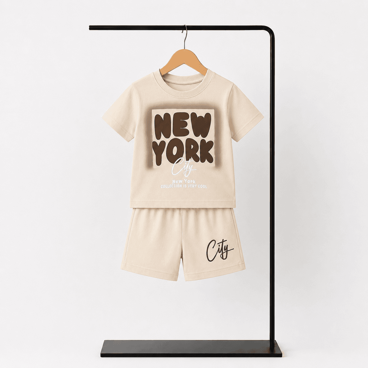 تیشرت شلوارک پنبه New York