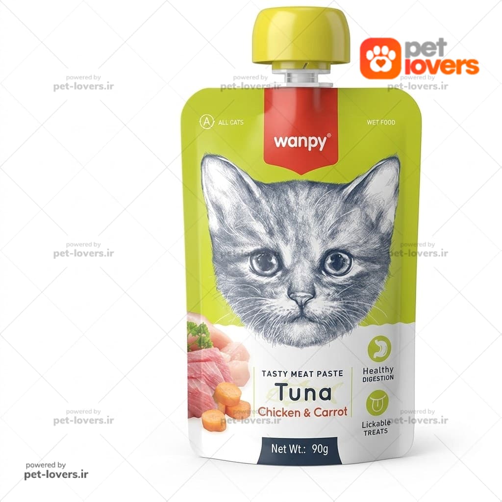 پودینگ گربه با طعم ماهی تن ونپی Wanpy وزن 90 گرم