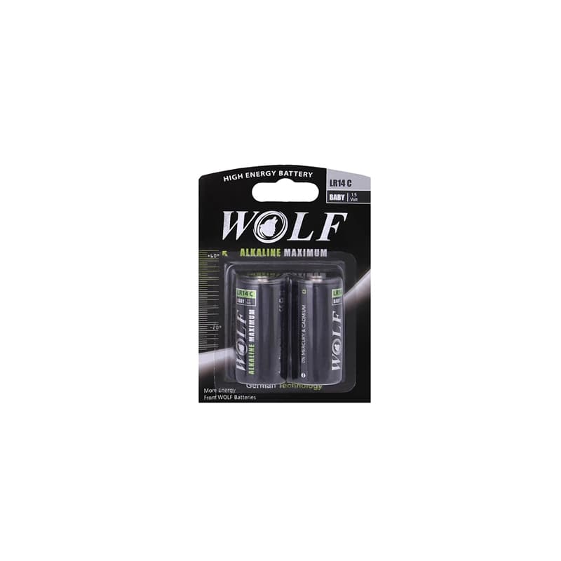 باطری متوسط آلکالاین 2تایی WOF MAXIMUM C