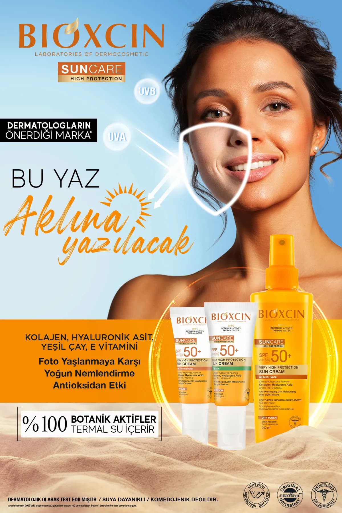 اسپری ضدآفتاب SPF50+ بیوکسین Bioxcin — تصویر ۴