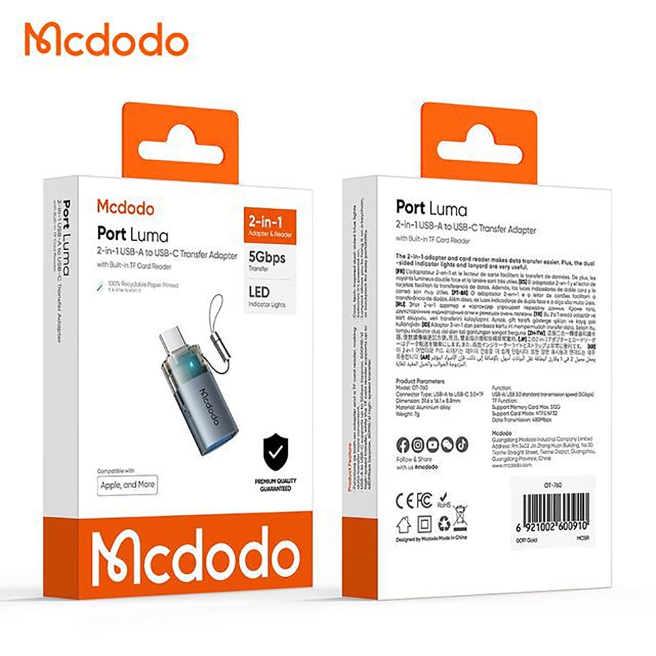 OTG مکدودو Mcdodo تایپ سی مدل 7600 — تصویر ۶