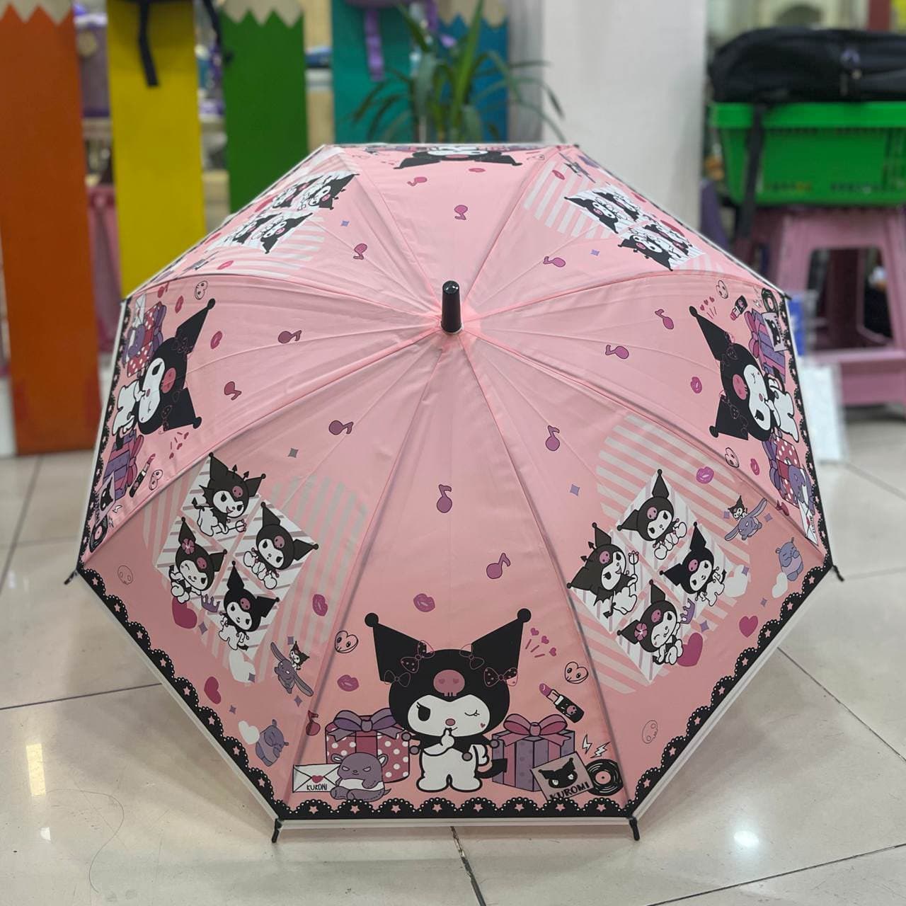 چتر مات کرومی دسته مشکی
