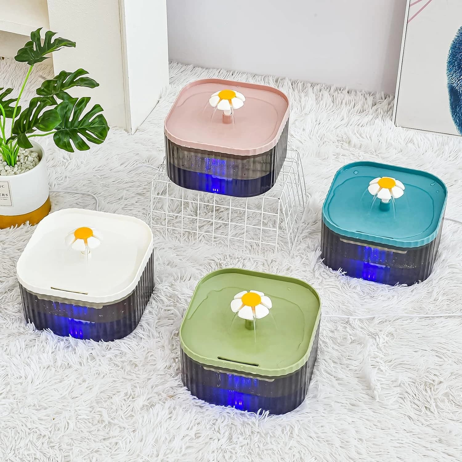 آبخوری اتوماتیک گربه و سگ با طراحی آبشار گل2/5 لیتری+ارسال رایگان