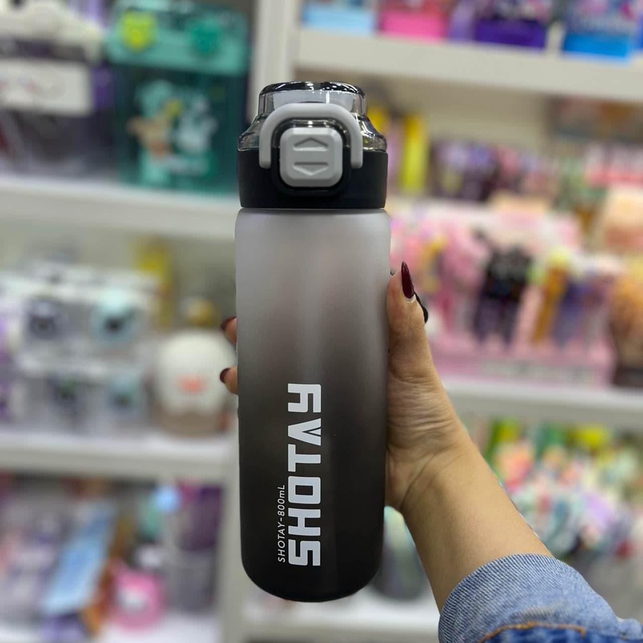 قمقمه دوحالته SHOTAY بزرگ طوسی مشکی