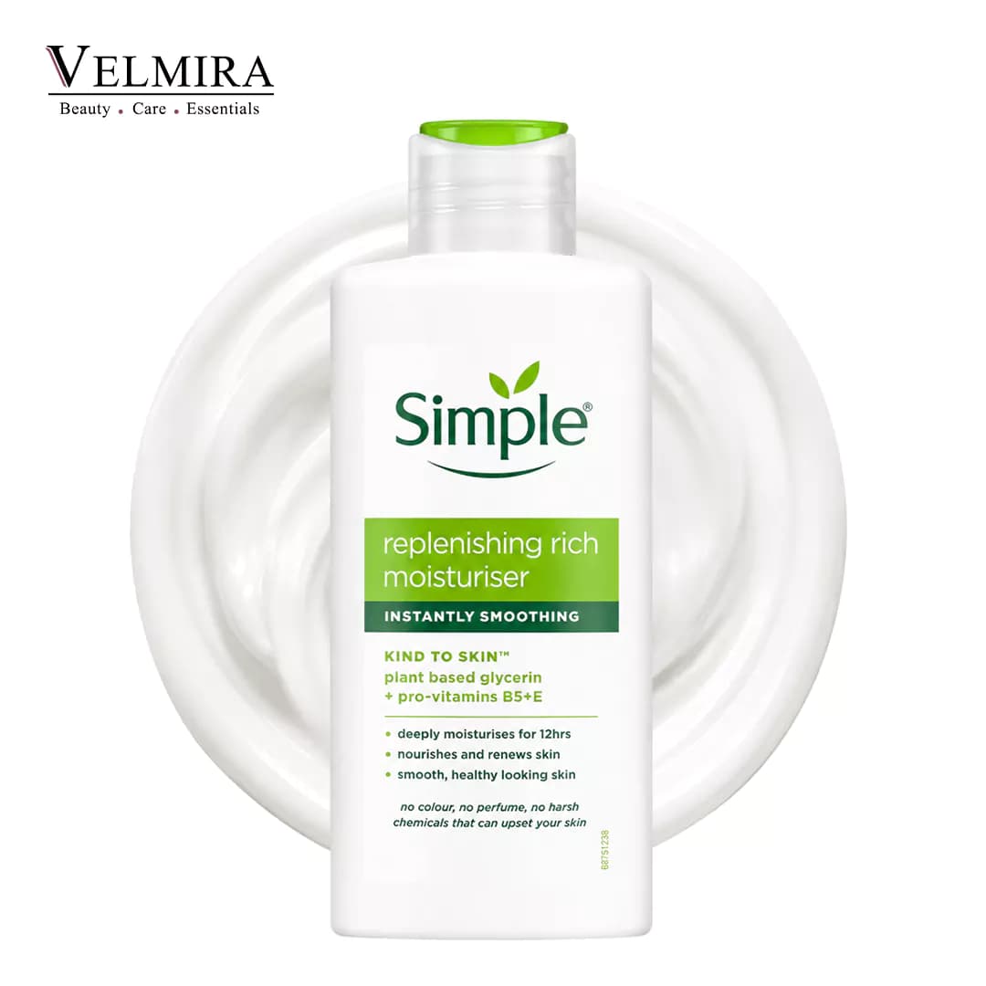 کرم آبرسان و مرطوب‌کننده غنی سیمپل مدل Replenishing Rich Moisturiser حجم ۱۲۵ میلی‌لیتر