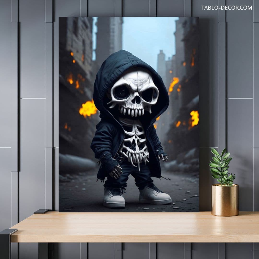تابلو اسکلت فانتزی کارتونی Cartoon fantasy skeleton