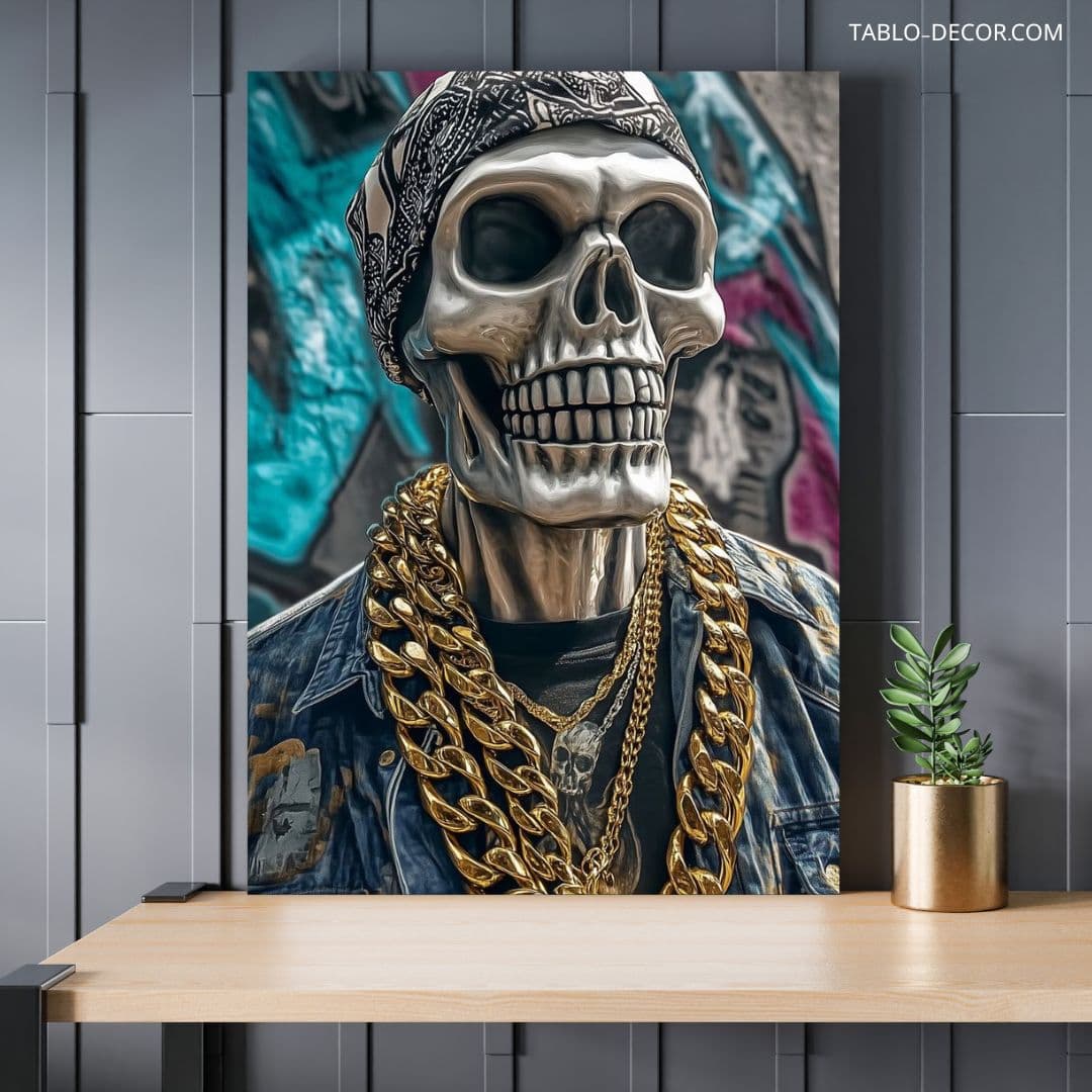 تابلو دکوراتیو اسکلت با کیفیت بالا High quality skeleton