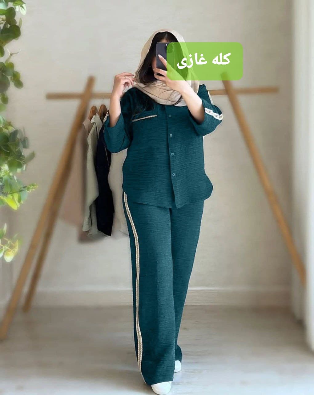 ست شومیز و شلوار خنک صوفیا تابستانی زنانه و دخترانه — تصویر ۸