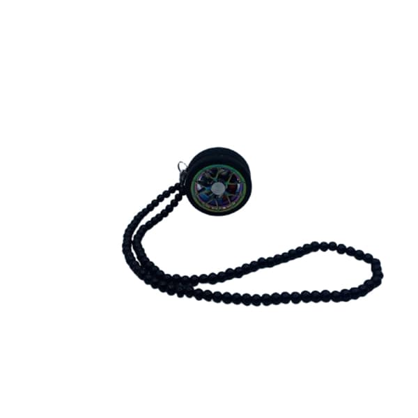 آویز آینه تزئینی خودرو طرح رینگ و لاستیک هفت رنگ