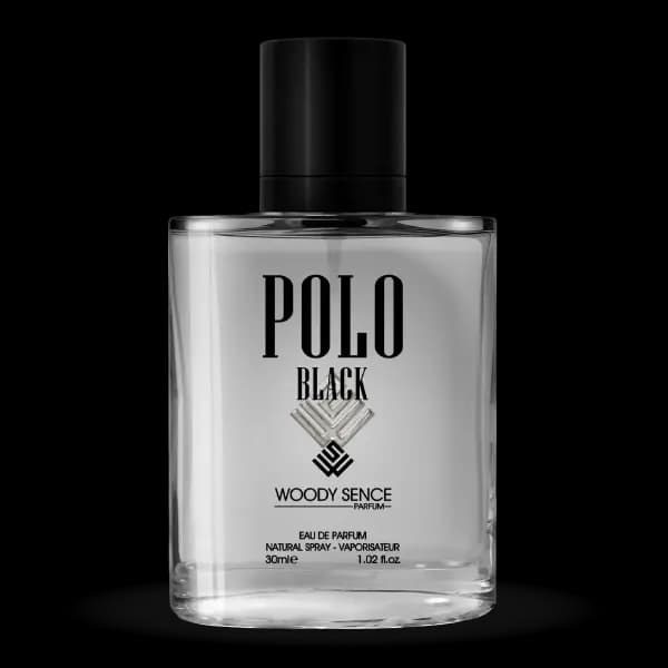 عطر جیبی مردانه وودی سنس مدل پولو بلک Polo Black حجم 30 میلی لیتر
