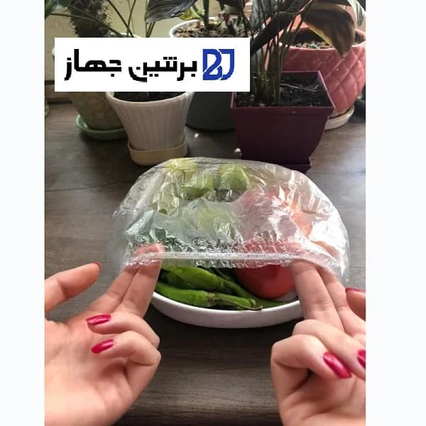 درپوش ظرف یکبار مصرف مدل نایلونی مجموعه 100 عددی
