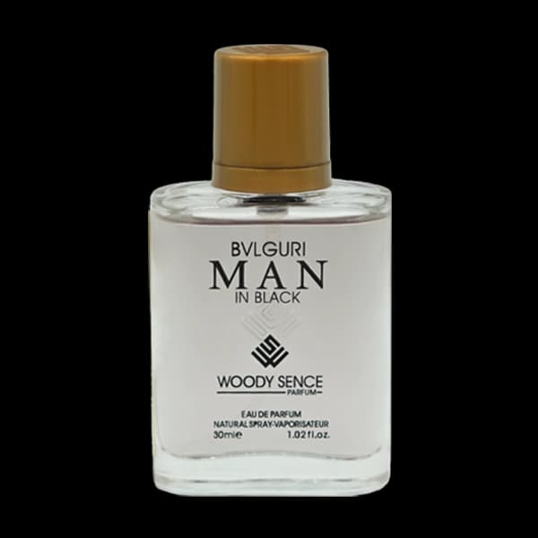 عطر جیبی مردانه وودی سنس مدل بولگاری من این بلک BVLGARI man in black حجم 30 میلی لیتر
