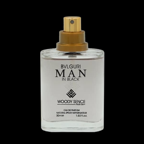 عطر جیبی مردانه وودی سنس مدل بولگاری من این بلک BVLGARI man in black حجم 30 میلی لیتر — تصویر ۳
