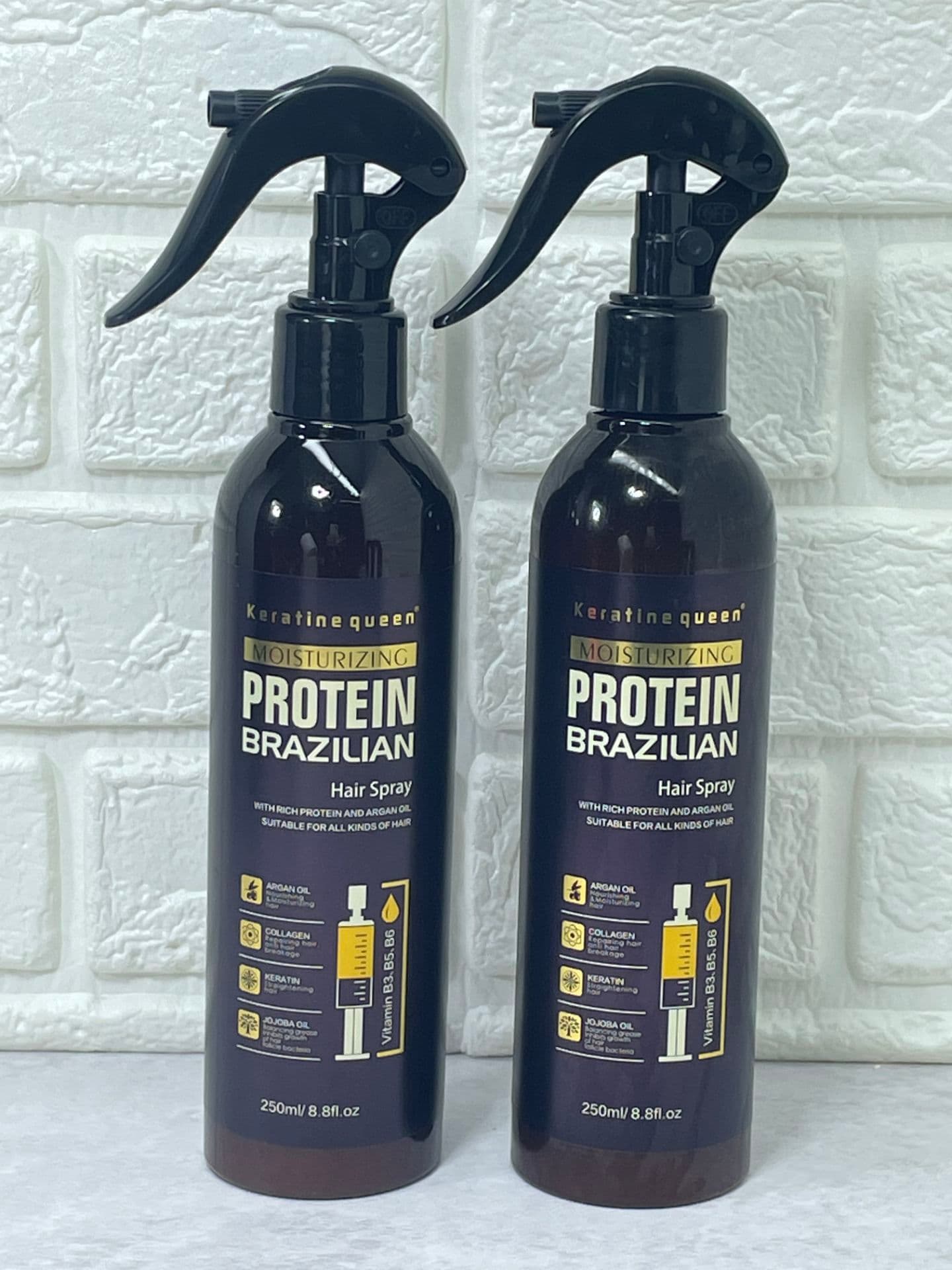 اسپری دوفاز پروتئین برزیلی کراتین کوئین (Keratine Queen Moisturizing Protein Brazilian Hair Spray)