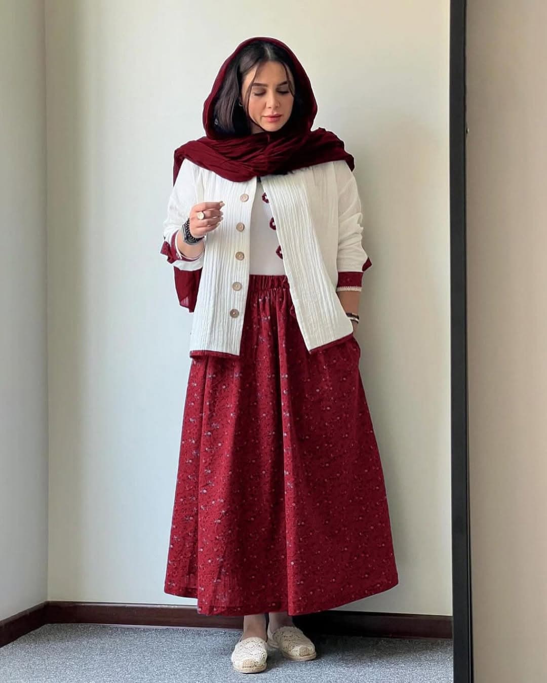 شومیز و دامن گلدار تابستانی