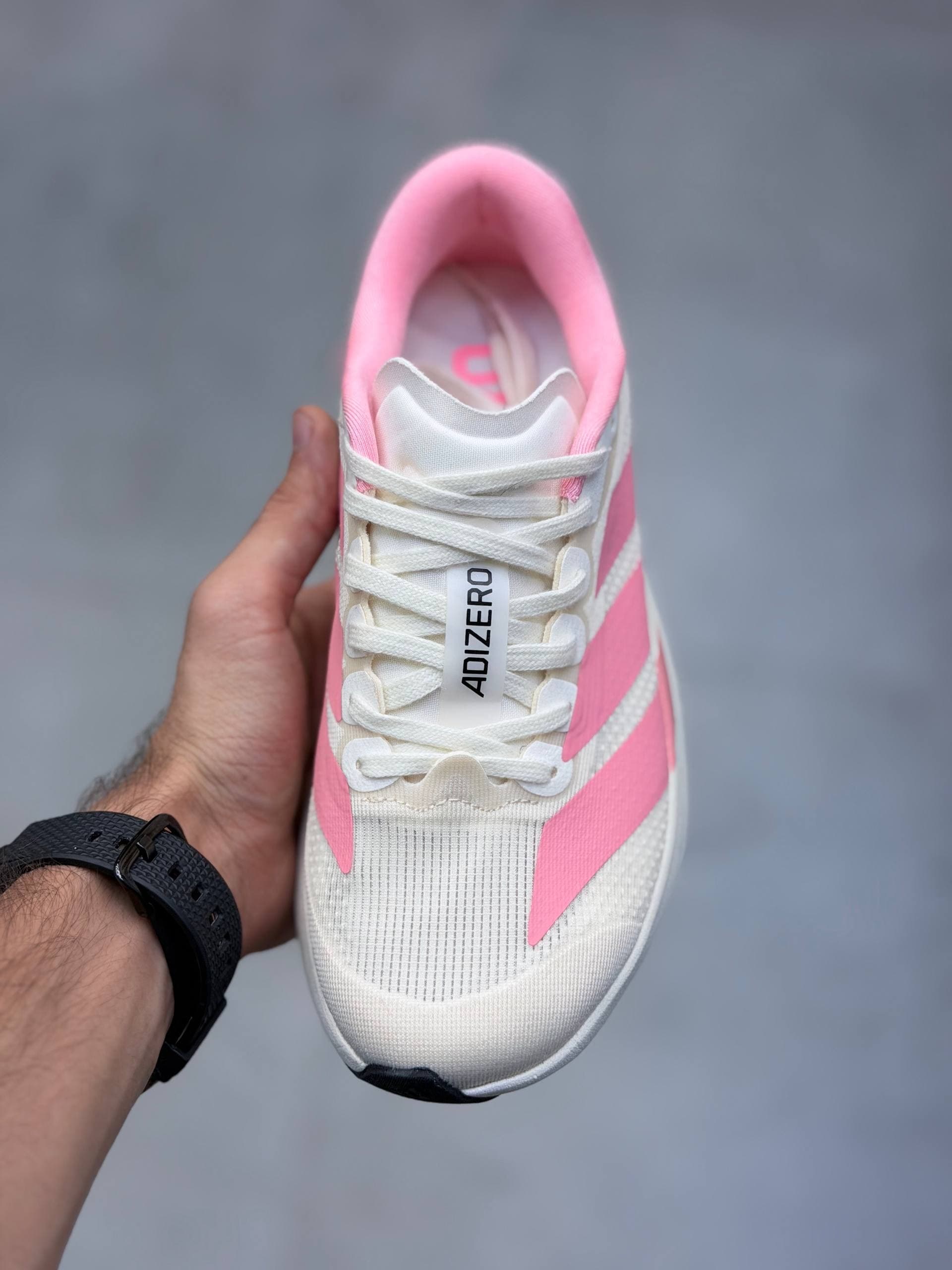 کتونی آدیداس آدیزیرو صورتی سفید Adidas Adizero Evo SL White pink — تصویر ۳