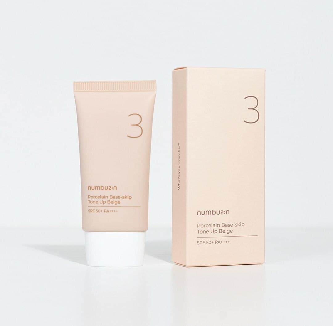 ضد آفتاب تون‌آپ نامبوزین شماره ۳ Porcelain Base-Skip Beige SPF 50+ PA++++