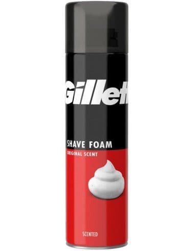 فوم اصلاح ژیلت اورجینال سنت انگلیسی اصل Gillette Shave Foam Original Scent 200Ml