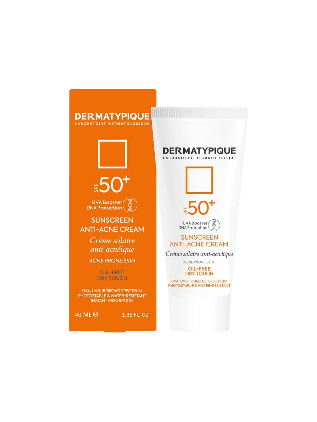 ضدآفتاب بی رنگ پوست چرب و جوشدار SPF50 درماتیپیک DERMATIPIQUE