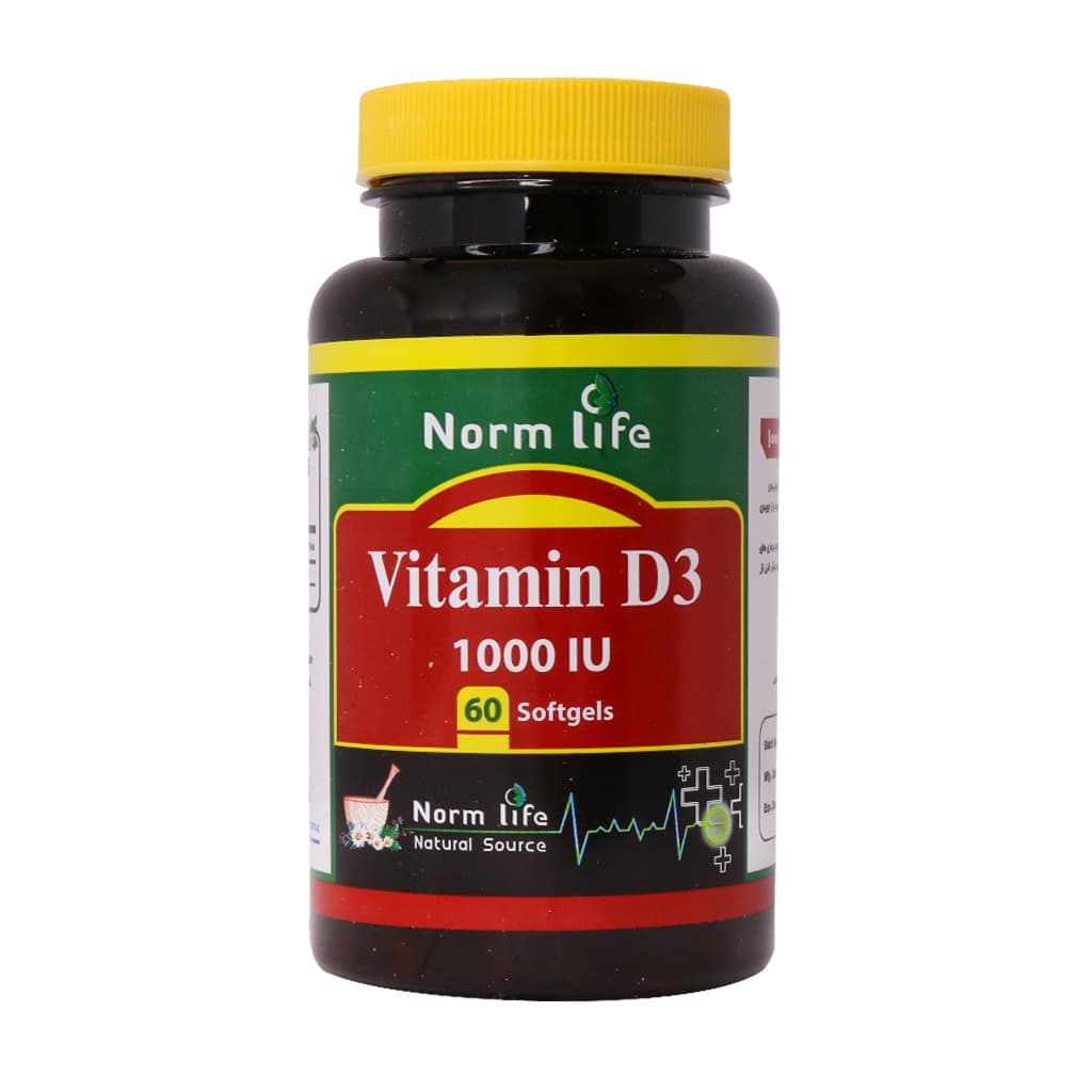 کپسول ژلاتینی نرم ویتامین د3 1000 میلی گرم نورم لایف (Norm Life)