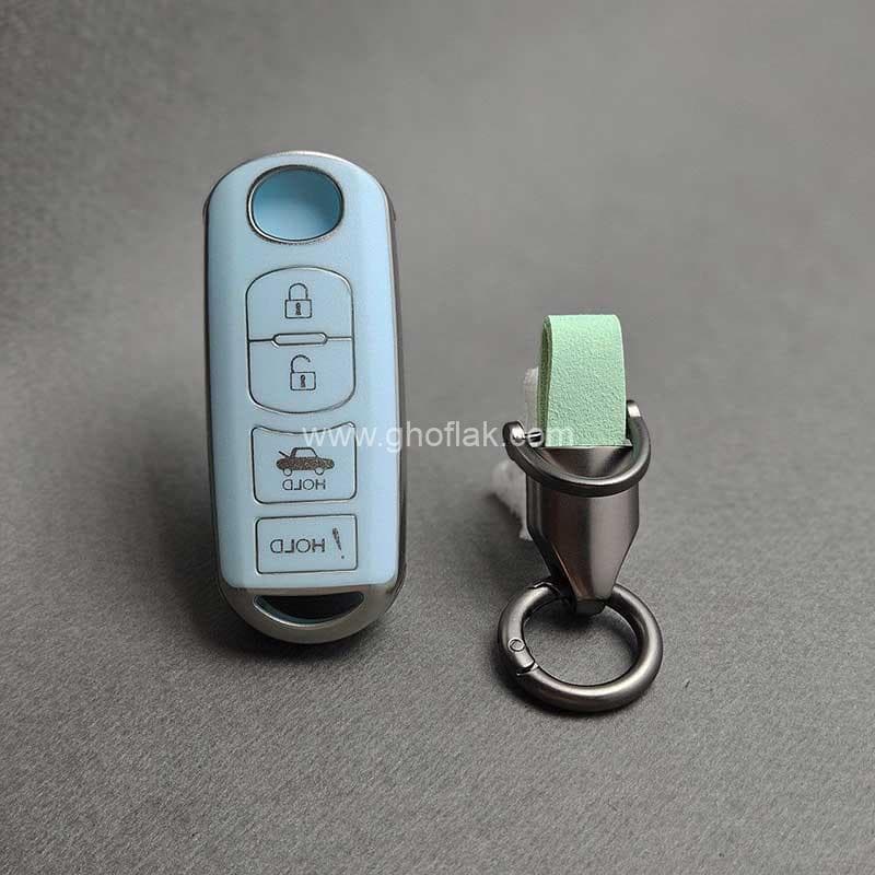 کاور ریموت مزدا 3 کیلس طرح چرم با بند چرم اشبالت — تصویر ۶