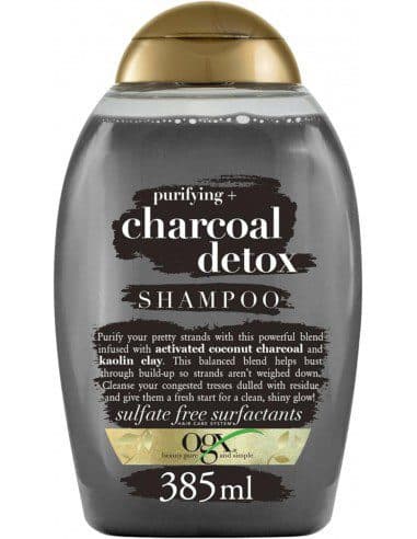 شامپو مو ضد چربی او جی ایکس زغالی 385 میل Ogx purifying+ charcoal detox Shampoo