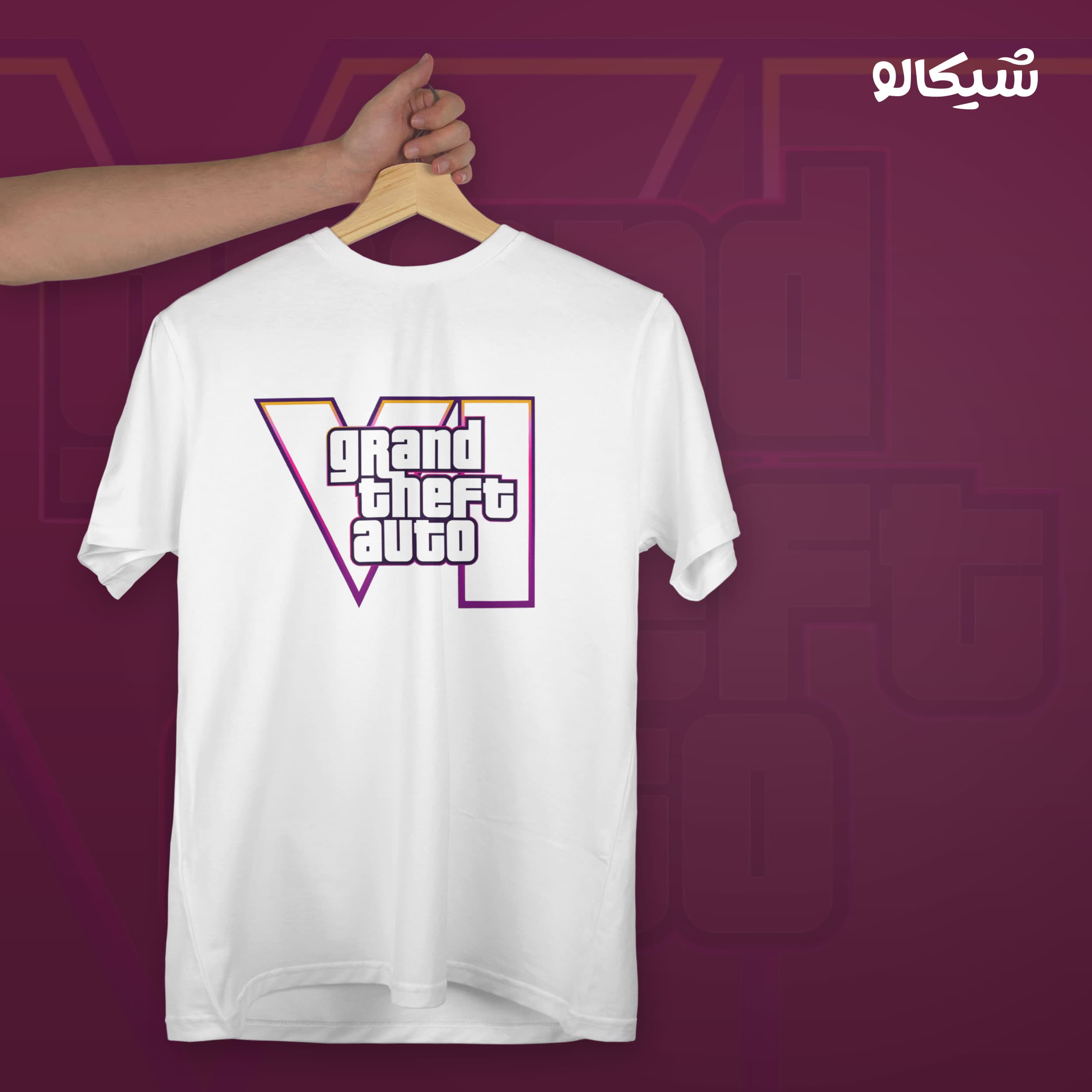 تیشرت GTA VI سفید — تصویر ۲