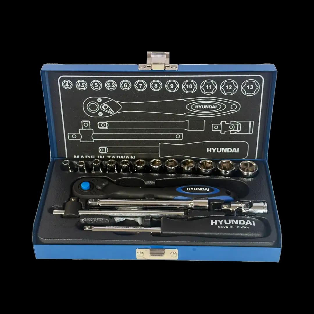 جعبه بکس 17 پارچه 1/4 اینچ هیوندای مدل HT-9117