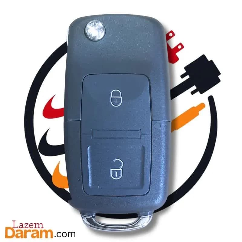 قاب ریموت پژو 405 و پرشیا 2 دکمه (قاب خام تعویضی)
