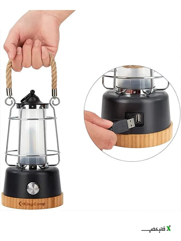 چراغ فانوس شارژی کینگ کمپ مدل KA2204