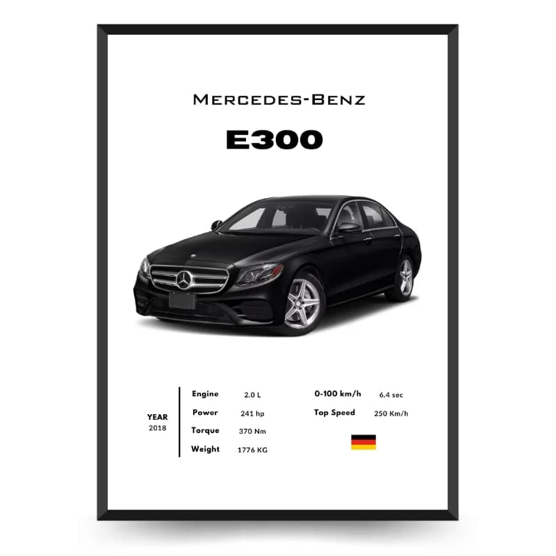 تابلو دکوراتیو ماشین مدل بنز E300