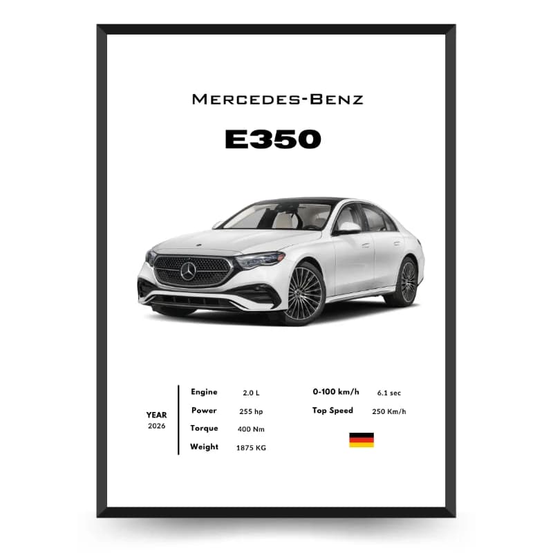تابلو دکوراتیو ماشین مدل بنز E 350