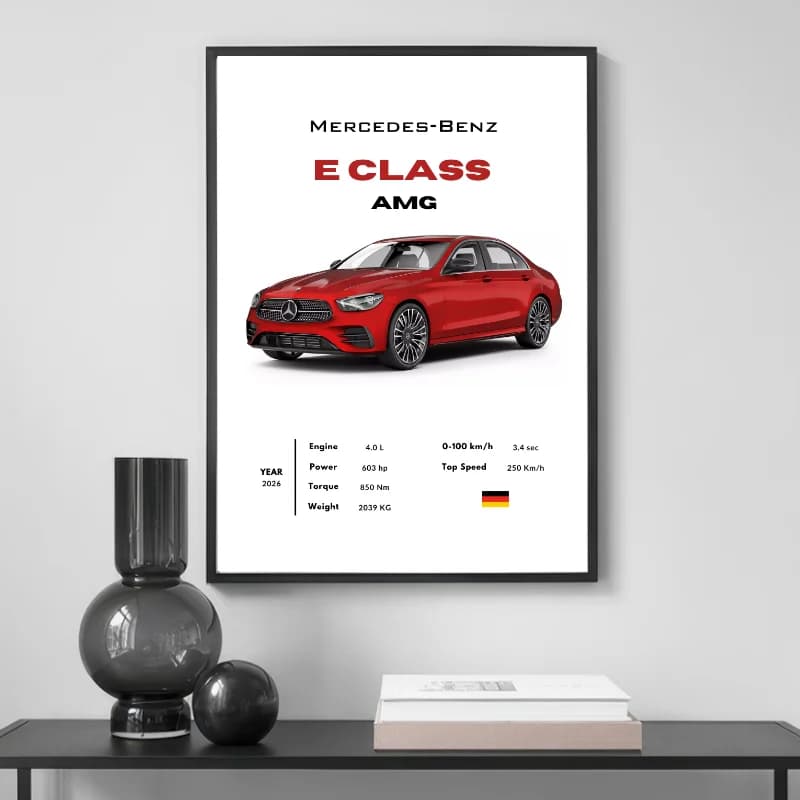 تابلو دکوراتیو ماشین مدل بنز E Class AMG — تصویر ۳